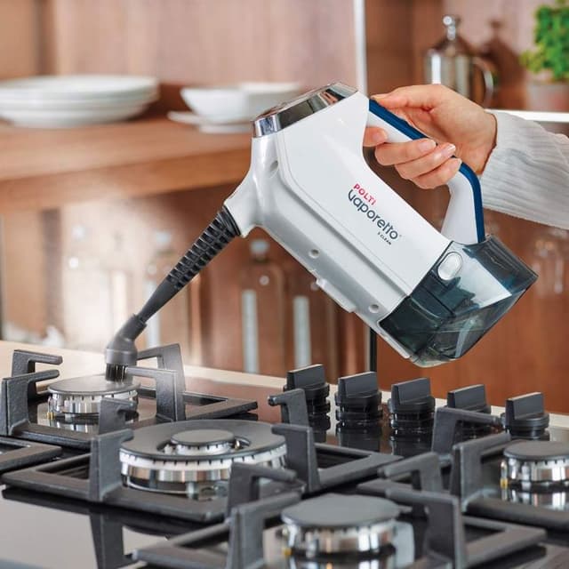 Detalle 2 de Polti Vaporetto 3 CleanBlue: escoba a vapor 3 en 1 con aspiración ciclónica