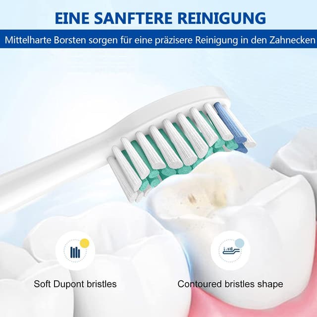 Detalle 1 de Rebeool 8 Ersatzbürsten für Philips Sonicare