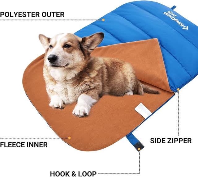 Detalle 2 de KingCamp Sac de couchage imperméable pour chien 110 x 70 cm