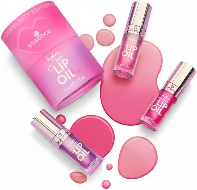 Detalle de essence Hydra Kiss Lip Oil Trio 01 Lip’s Choice Award