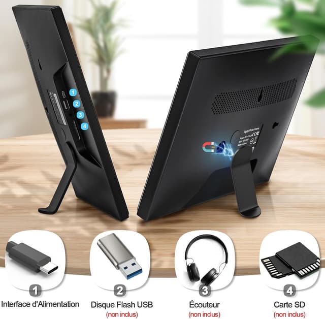 Thumbnail 6 de OBVHNUA 10,1" Cadre Photo Numérique 1280 x 800