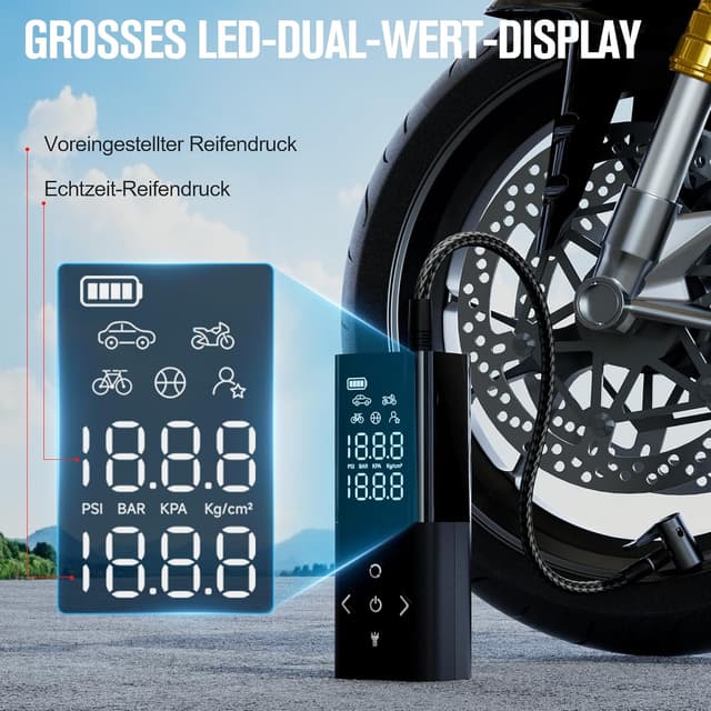 Thumbnail 5 de AP150 Fahrradpumpe Elektrische Luftpumpe