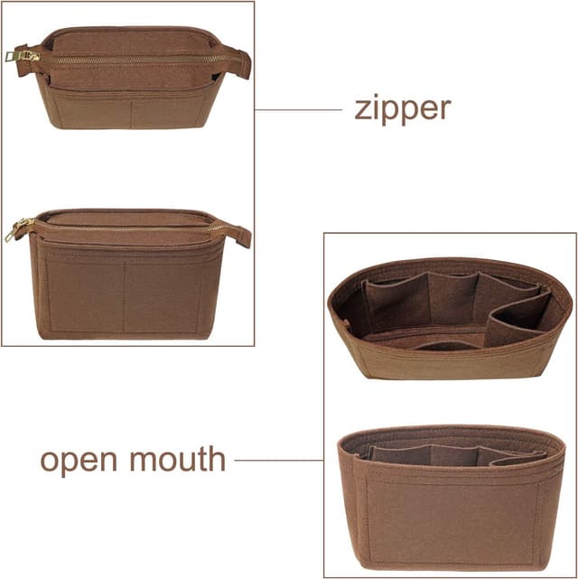 Detalle de Soyizom Minimalist Functional Felt Bag Organiser Insert for Tote Bags (2-pack)