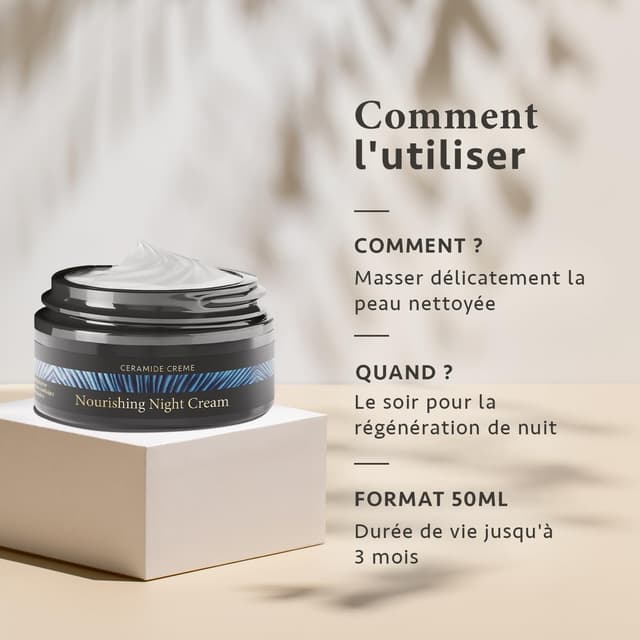 Detalle 2 de Satin Naturel Crème de Nuit Visage 50 ml Hydratante 🌙