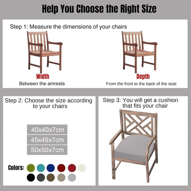 Detalle de Primepatio chair cushion set of 2, 7cm