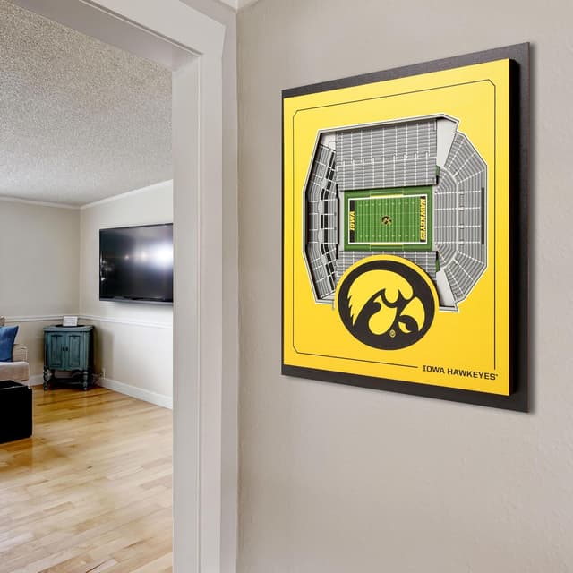 Detalle de YouTheFan Officially-Licensed NCAA Stadium Series 3D Wall Art (Multi-Layer Team Stadium Replica)