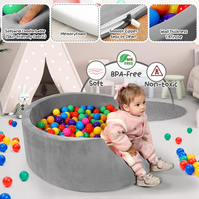 Thumbnail 5 de Foam Baby Ball Pit 35.4x11.8 for Toddlers