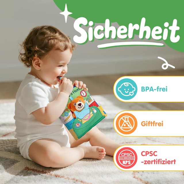 Detalle 2 de hahaland 3D Stoffbuch ab 0 Monaten