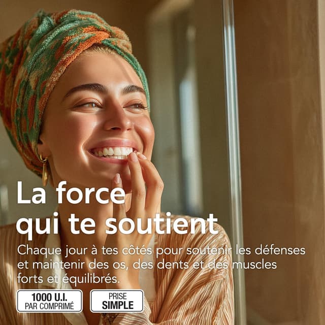 Detalle 2 de Vitamine D3 2000 UI PiùLife (2 par jour) – Comprimés à croquer sans sucre – 600 mini-comprimés