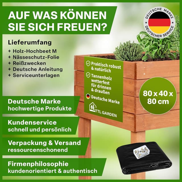 Thumbnail 6 de TTL GARDEN Hochbeet M 80x40x80cm