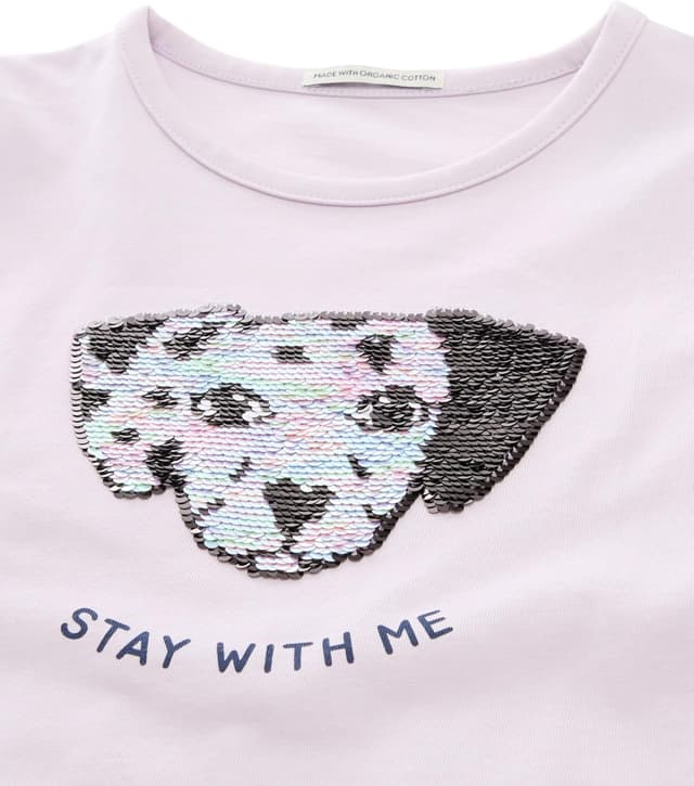 Detalle de TOM TAILOR 1045122 t-shirt bambine e ragazze in cotone con paillettes reversibili