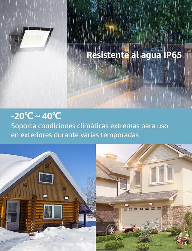 Detalle de Aigostar Faretto LED da esterno 50W 4500LM IP65 6500K bianco freddo (90 LED) con supporto regolabile fino a 180°