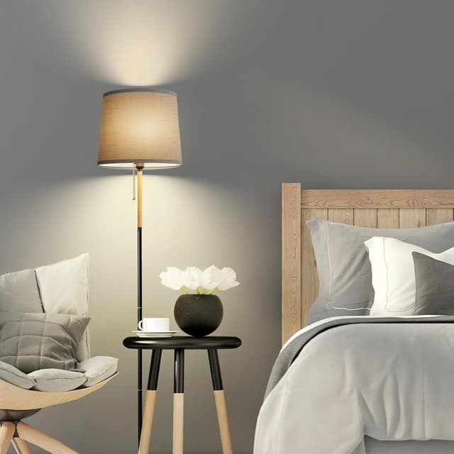 Thumbnail 6 de MTS-001-Grau Lámpara de Pie Elegante con Pantalla de Lino 🛋