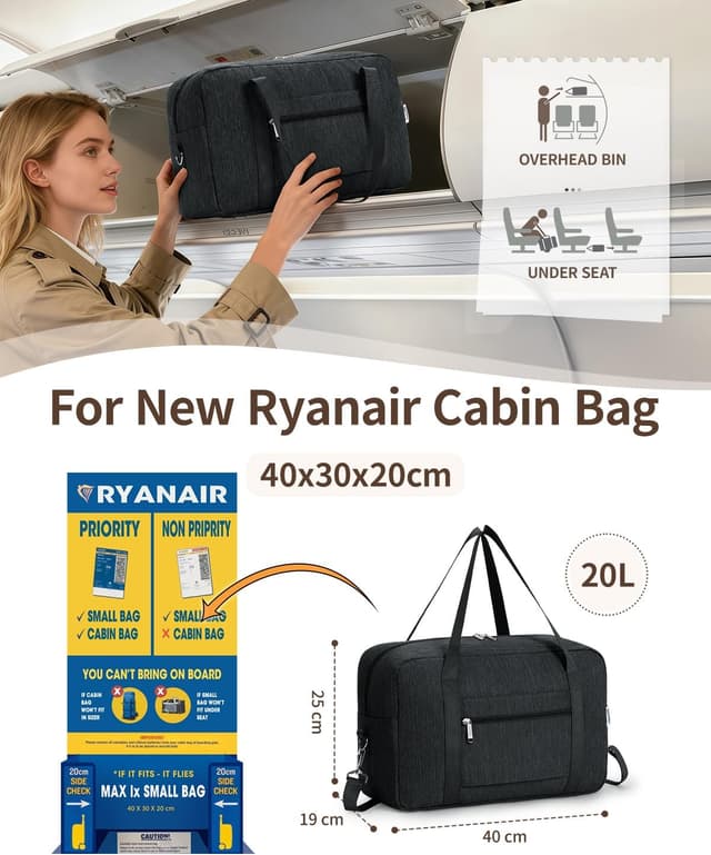 Thumbnail 1 de Narwey Ryanair Cabin Bag 40x30x20 20L