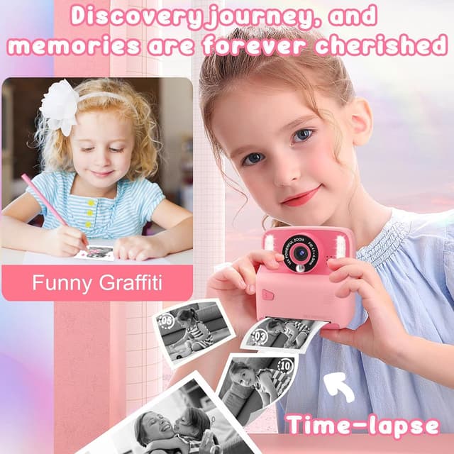 Detalle 1 de Amzelas Kids Instant Print Camera