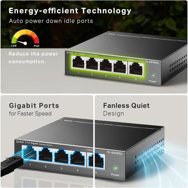 Thumbnail 1 de TP-Link TL-SG105S 5‑port Gigabit switch