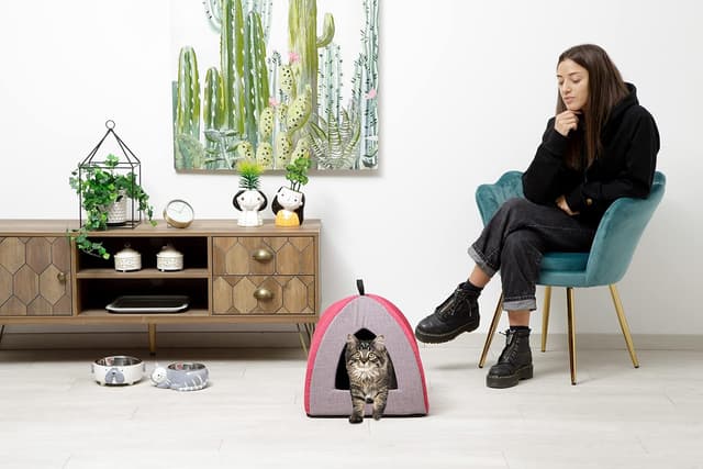 Detalle 2 de Lettino Baroni Home 40x40x36 cm per cane e gatto 🐾