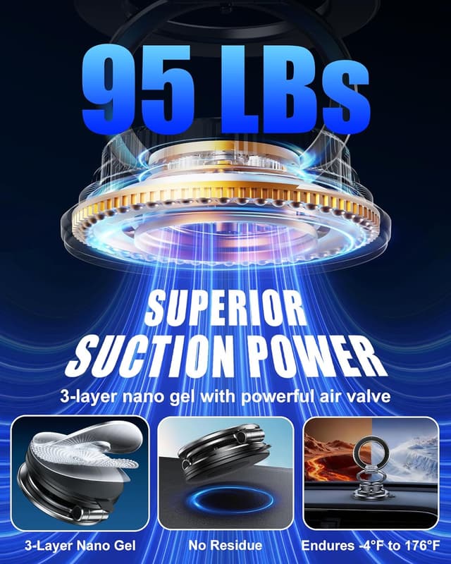 Detalle de Glangeh All Metal Magnetic Phone Holder 360°