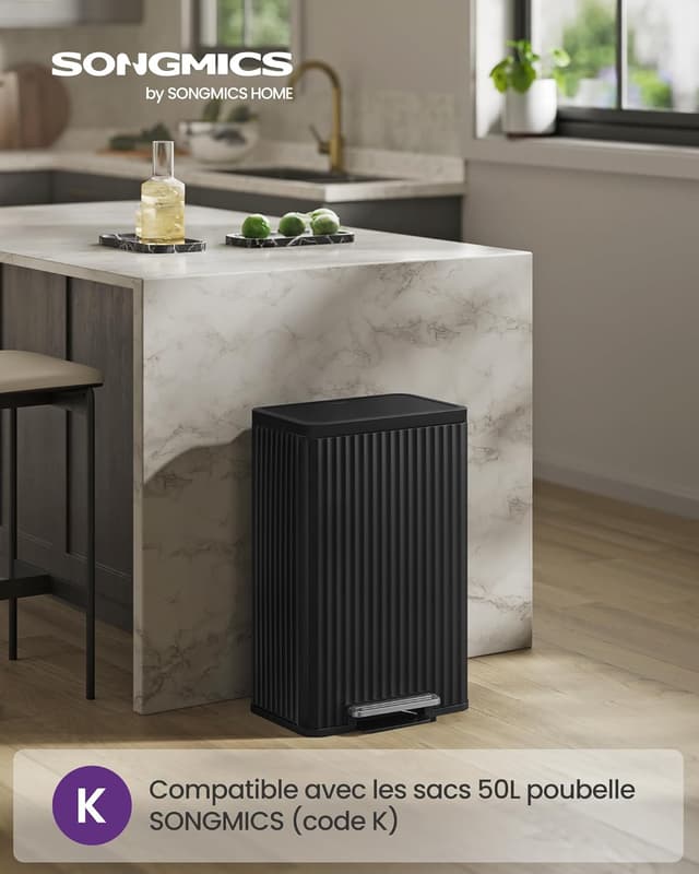 Thumbnail 1 de SONGMICS LTB586BZ02 50 L poubelle de cuisine