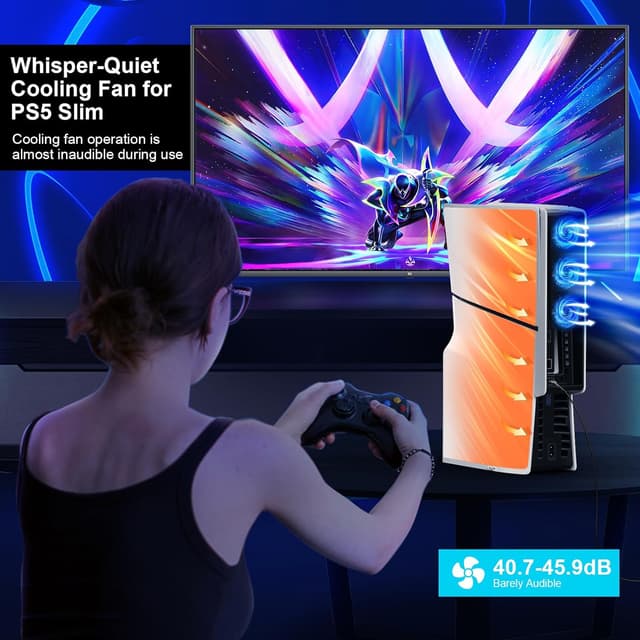 Thumbnail 6 de HUIJUTCHEN Lüfter PS5 Slim Kühlung 2 Stufen