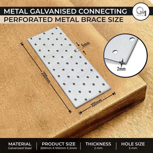 Detalle 2 de OMIDEAS Flat Joining Plates 200 x 100 x 2