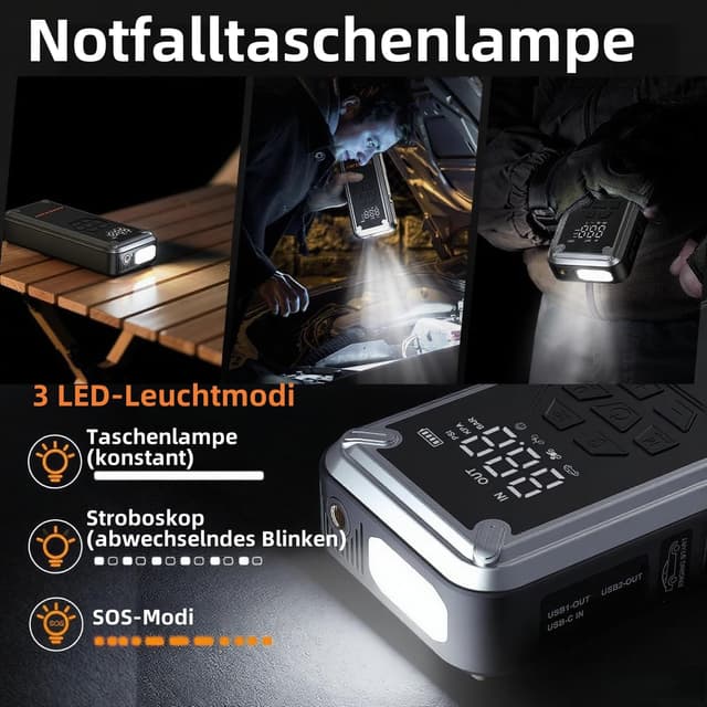 Detalle 2 de Acmount W160 Starthilfe Powerbank 7000A