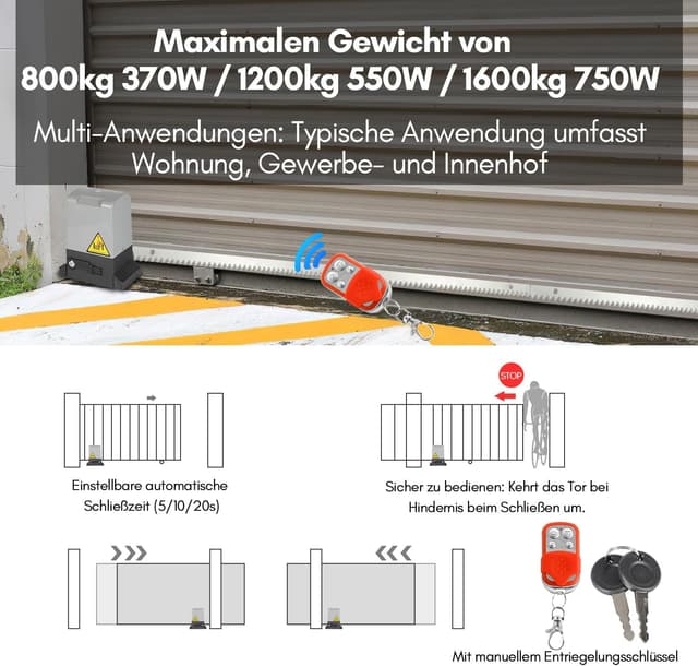 Thumbnail 3 de Fiqops 550W motor puerta corredera 1200 kg