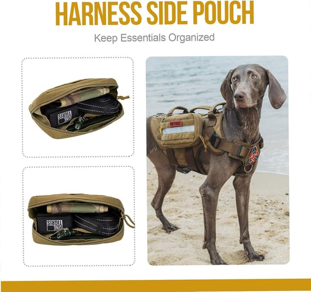 Thumbnail 6 de OneTigris Lot de 2 sacs de nourriture pour chien (grand espace) avec bandes réfléchissantes