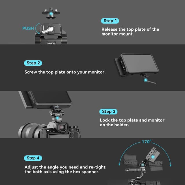 Thumbnail 4 de SMALLRIG 3514C Monitorhalterung 7"