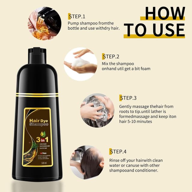 Thumbnail 4 de Dunkelbraun Haarfärbeshampoo 500 ml