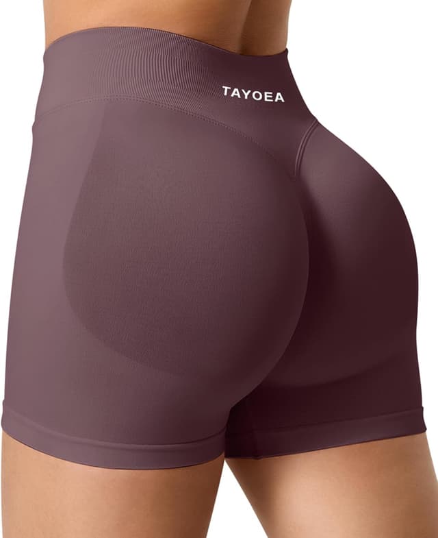 Detalle 2 de TAYOEA Sport Shorts für Damen mit Scrunch-Effekt – kurze nahtlose Gym-Shorts für Training & Alltag