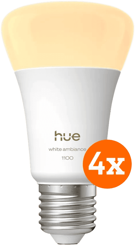 Detalle de Philips Hue White Ambiance E27 1.100 lm 4er-Pack