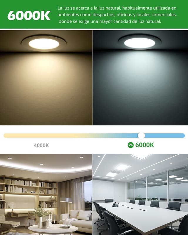 Thumbnail 5 de HOMEOW 12 Pack Downlight LED 7W 6000K