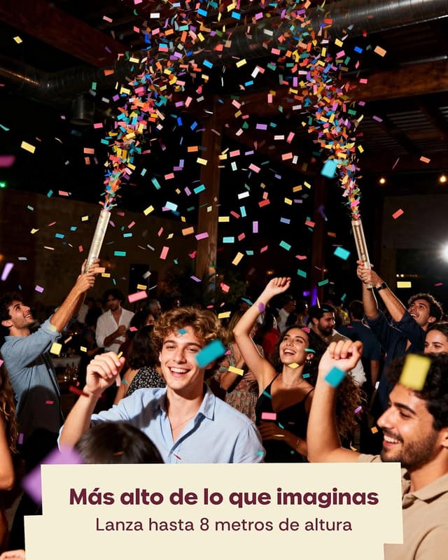 Thumbnail 2 de Partyjoker 10 Cañones de Confeti Multicolor 5-8 m