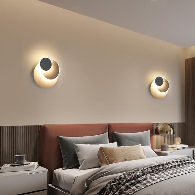 Detalle de DELIPOP Applique da parete interno LED 15W rotonda girevole 350° bianco caldo 3000K