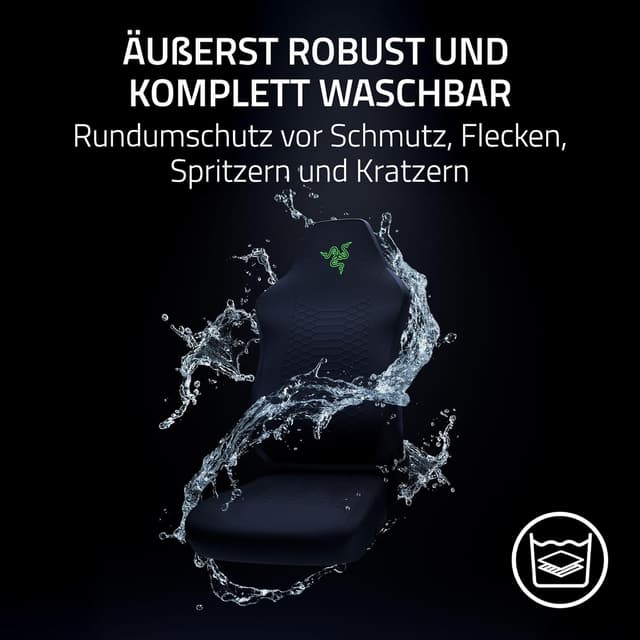 Detalle 2 de Razer Gaming Chair Sleeves für Designt Iskur V2 X (2-teilig, komplett waschbar) Quartz