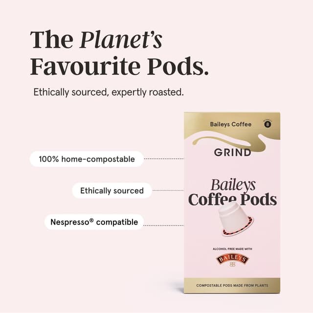 Detalle 1 de Grind Baileys Coffee Pods Pack 60 – 100% Arabica