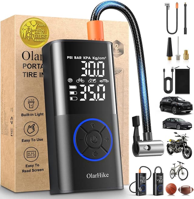 Imagen de OlarHike Tire Inflator 160 PSI portable air pump en OfertitasTOP