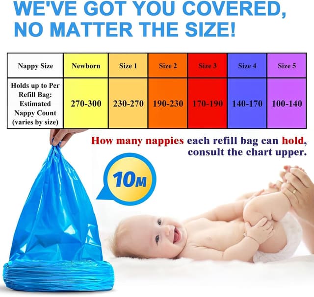 Thumbnail 2 de Nappy Bin Refills 10-Pack 10m nappy bags