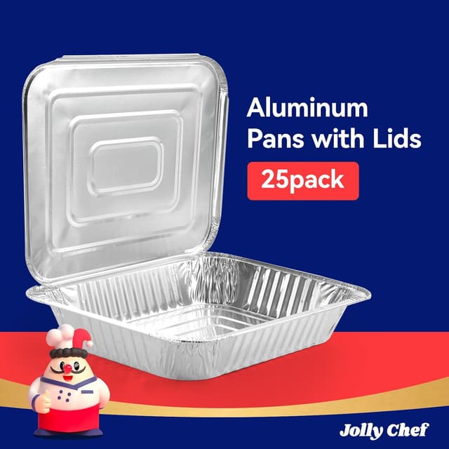 Detalle de JOLLY CHEF 9x13 Aluminum Pans with Lids