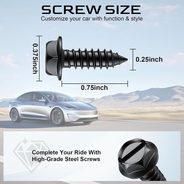 Thumbnail 1 de LivTee Rustproof License Plate Screws 4 Sets