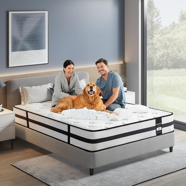 Detalle 2 de Inofia Single Mattresses Memory Foam Sprung Hybrid 3FT (10.3 Inch) – Medium Firm, Zone Support