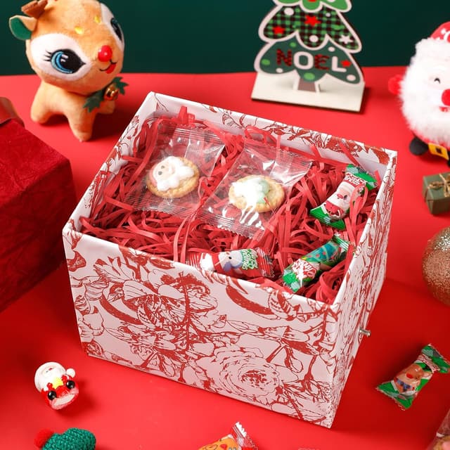 Detalle 2 de 500 g Geschreddertes Papier Rot als Füllmaterial