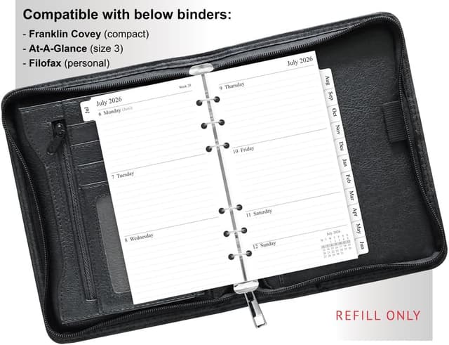 Detalle de Orgnizme 26–27 Middle Year Diary Refill (Personal Size) for Filofax Personal Organiser