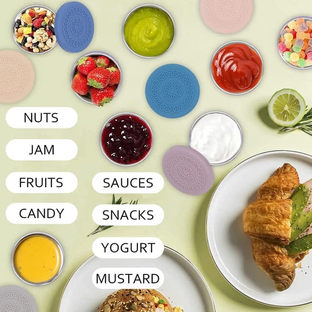 Thumbnail 4 de 8P Salad Dressing Pots To Go 2.4oz Sauce Containers 🍶