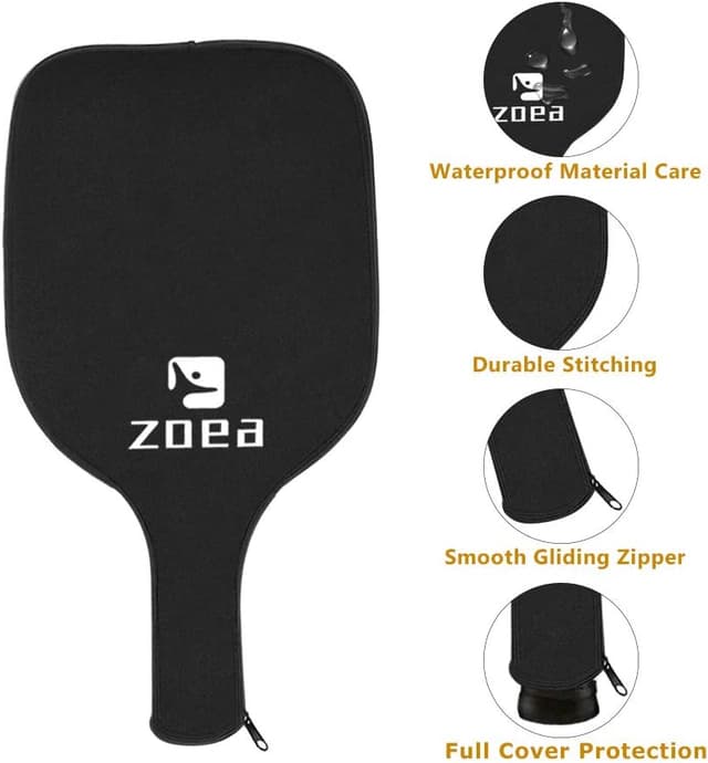 Detalle de ZOEA Pickleball Paddle (Graphite) with carbon fibre surface and polymer honeycomb core