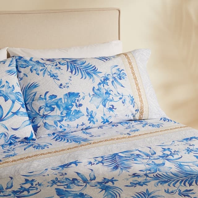 Detalle de Bassetti Ibiscus Tatoo juego de sábanas algodón 100%