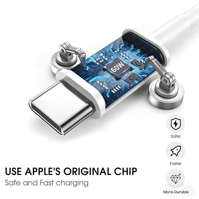 Detalle 2 de Cavo USB-C a USB-C 60 W ricarica rapida