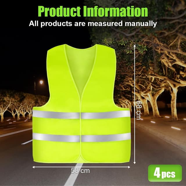 Thumbnail 1 de AYBUY Warnwesten Auto Grün 360° Reflektierend