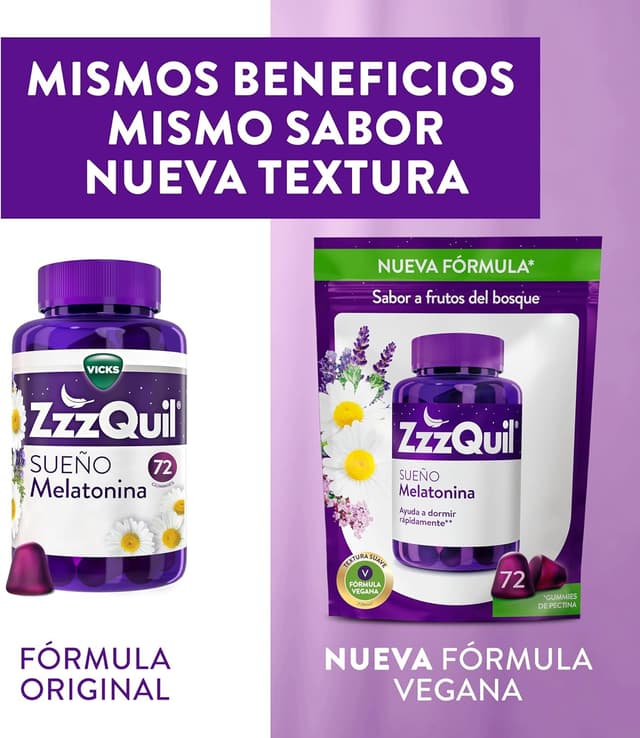 Thumbnail 4 de ZzzQuil Sueño Fórmula Vegana 72 Gummies 🍬
